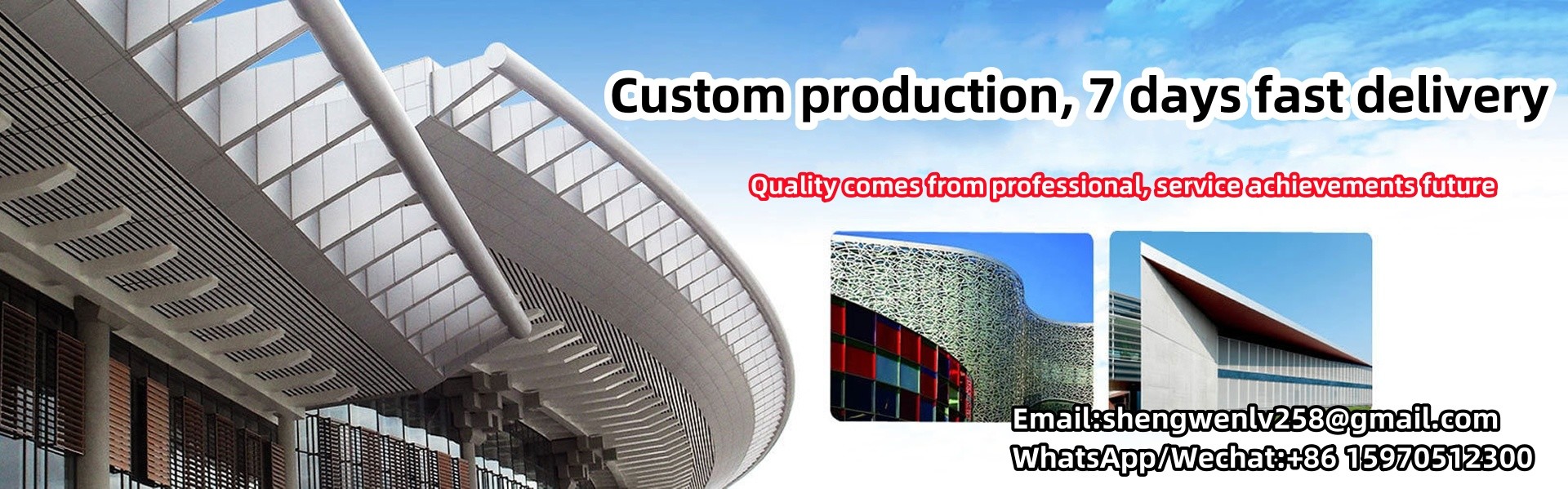 quality Aluminum curtain wall/Metal exterior aluminum plate factory